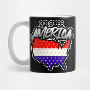 HAPPY  Birthday America Red White Blue Mug